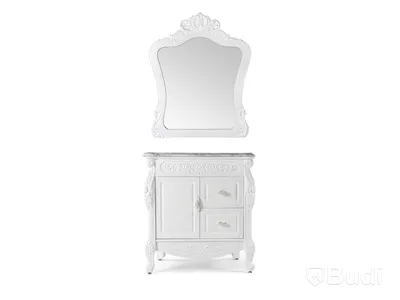 1 st Klassisk Badrumsspegel NY 78x95cm Fransk Vit Denver Ord. Pris: 1117 kr