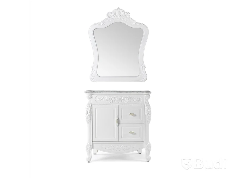 1 st Klassisk Badrumsspegel NY 78x95cm Fransk Vit Denver Ord. Pris: 1117 kr