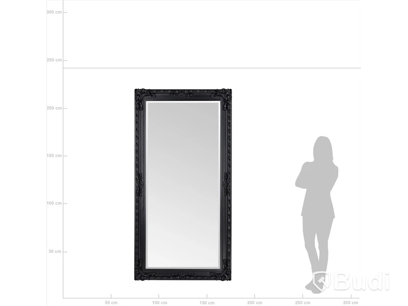 1 st NY Helkroppsspegel 100x200cm Svart Carl-Henrik Ord. pris ink. moms: 2797 kr