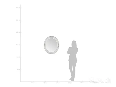 1 st NY Rund Spegel 63x73cm Vit Victoria Ord. Pris: 796 kr