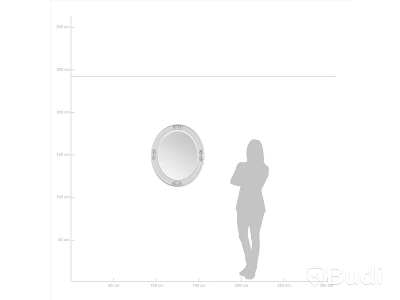 1 st NY Rund Spegel 63x73cm Vit Victoria Ord. Pris: 796 kr