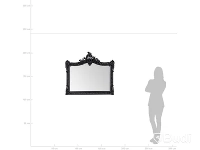1 st NY Svart Spegel 114x100cm Fransk Antik Elizabeth Ord. Pris: 2396 kr