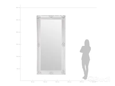 1 st NY Stor Helkroppsspegel 120x240cm Vit Princess Ord. Pris: 4477 kr