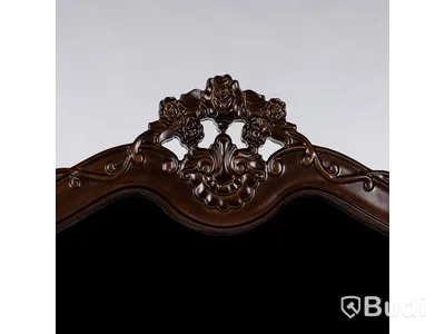 Klassisk badrumsspegel 116x92cm Fransk Mörkbrun Ottawa Ord. Pris: 1596 kr