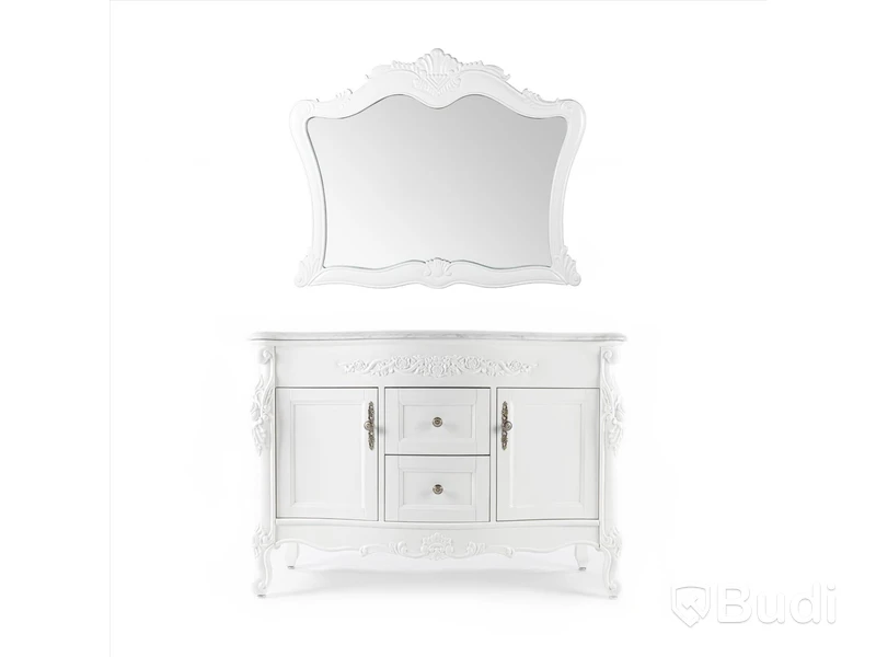 Klassisk badrumsspegel 116x92cm Fransk Vit Toronto Ord. Pris: 1117 kr