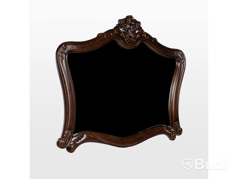 Klassisk badrumsspegel 116x92cm Fransk Mörkbrun Ottawa Ord. Pris: 1596 kr
