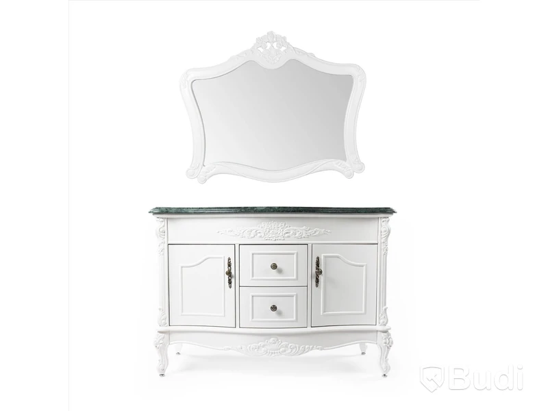 Klassisk badrumsspegel 116x92cm Fransk Vit Ottawa Ord. Pris: 1117 kr