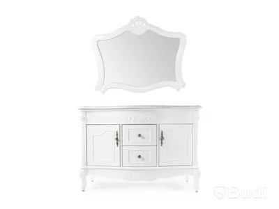 Klassisk badrumsspegel 116x92cm Fransk Vit Ottawa Ord. Pris: 1117 kr