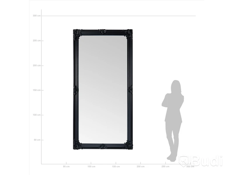 Stor helkroppsspegel 120x240cm Svart Queen Ord. Pris: 4477 kr