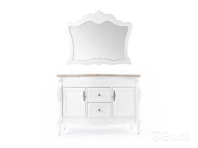 Klassisk badrumsspegel 116x92cm Fransk Vit Toronto Ord. Pris: 1117 kr