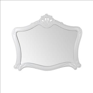 (NY) Klassisk Badrumsspegel Vesani 116x92cm Fransk Vit Ottawa Ord. pris inkl. moms ca: 1117 kr