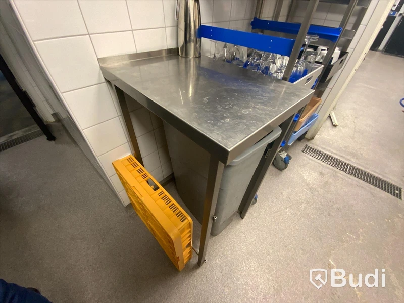 Rostfri arbetsbänk 44cm, 60 cm djup