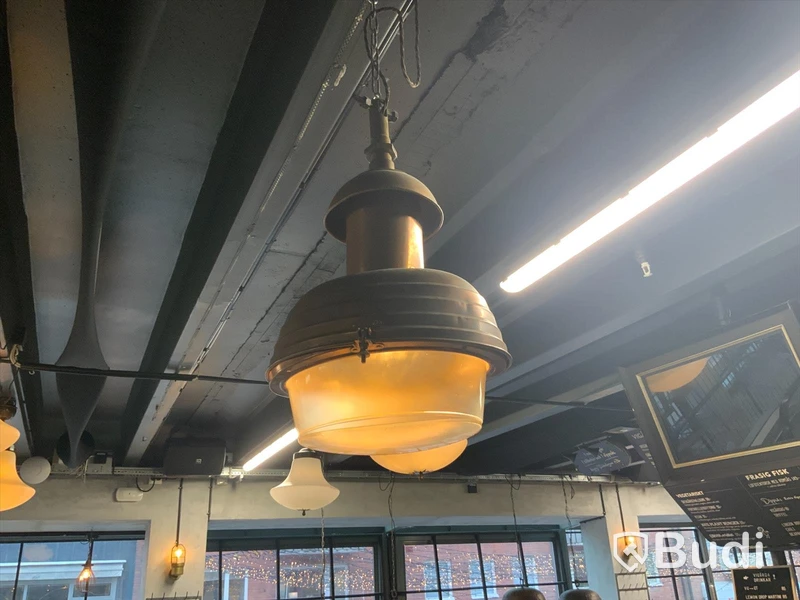 Taklampa oval, ca 35 cm på bredaste punkten