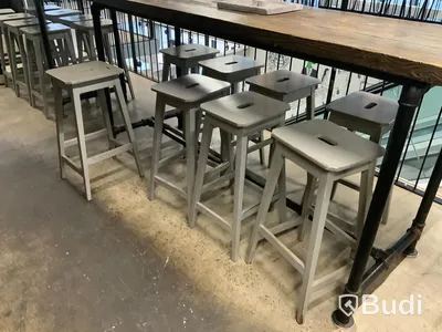 8st träpallar Grå, 65cm höga
