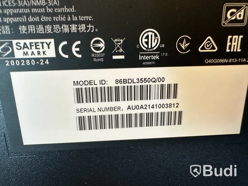 TV Philips 86BDL3550Q/00 86 tum 4K. konferenssystem.