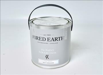 Färgburk - Fired Earth, Flake White 2,5 l