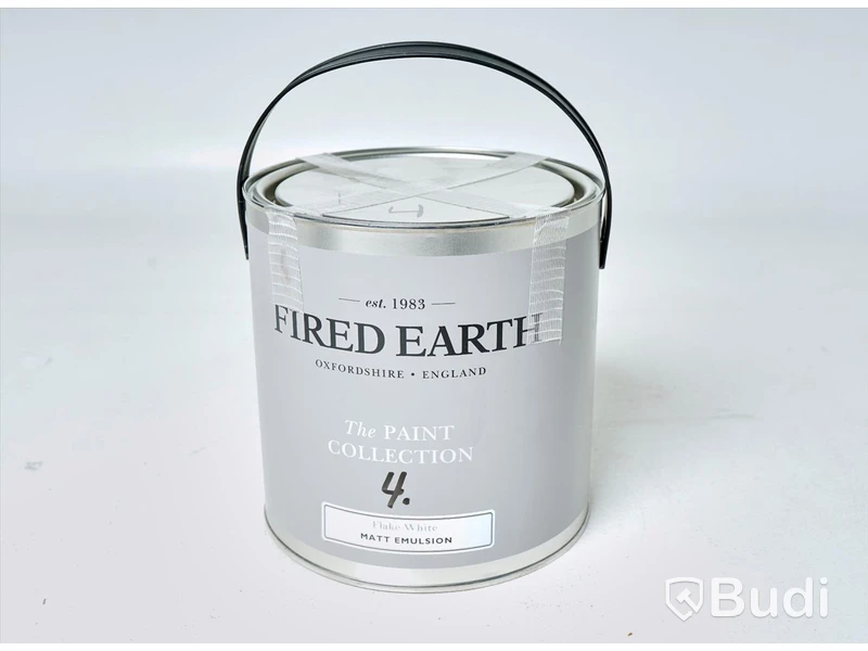 Färgburk - Fired Earth, Flake White 2,5 l