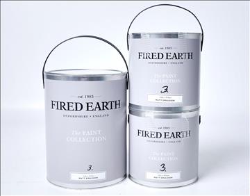 Färgburk - Fired Earth, Silica White 10 l