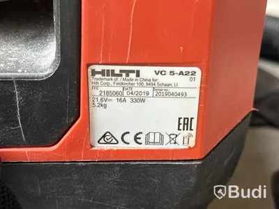 Batteridriven dammsugare Hilti VC 5-A22
