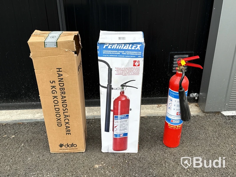 3 st brandsläckare Koldioxid