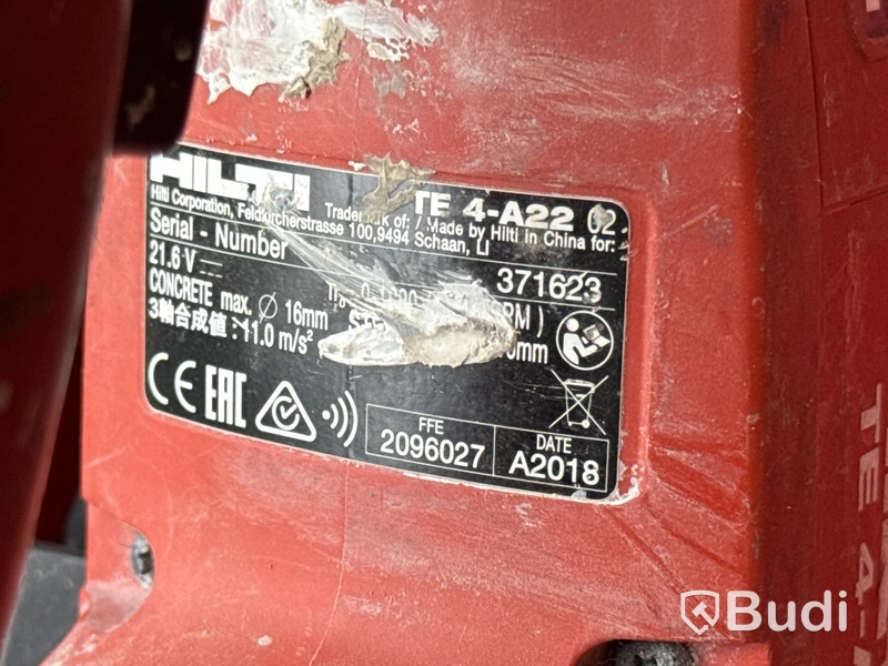 Borrhammare Hilti TE 4-A22 med dammsugarenhet