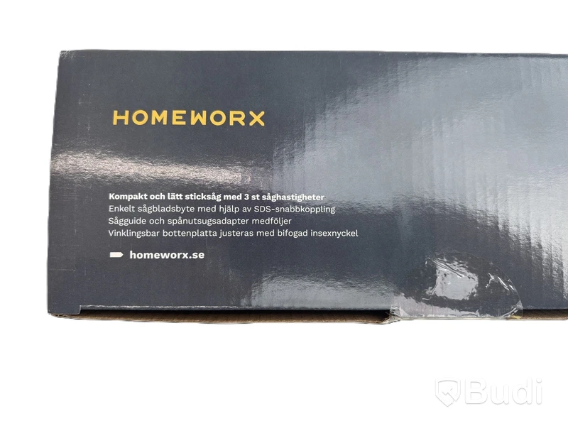 Litet verktygspaket Homeworx, med 3 olika maskiner inkl. 1 st. laddare och 2 st. batterier, samt förvaringslådor till samtliga maskiner