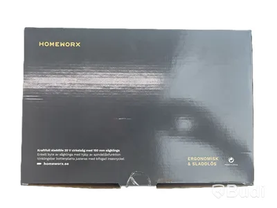 Stort verktygspaket Homeworx, med 7 olika maskiner, inkl. 1 st. laddare och 2 st. batterier, samt 5 st. förvaringslådor