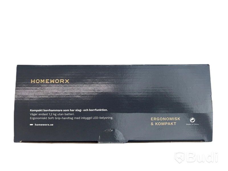 Stort verktygspaket Homeworx, med 7 olika maskiner, inkl. 1 st. laddare och 2 st. batterier, samt 5 st. förvaringslådor