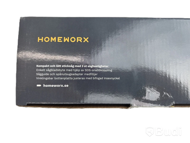 Litet verktygspaket Homeworx, med 3 olika maskiner inkl. 1 st. laddare och 2 st. batterier, samt förvaringslådor till samtliga maskiner