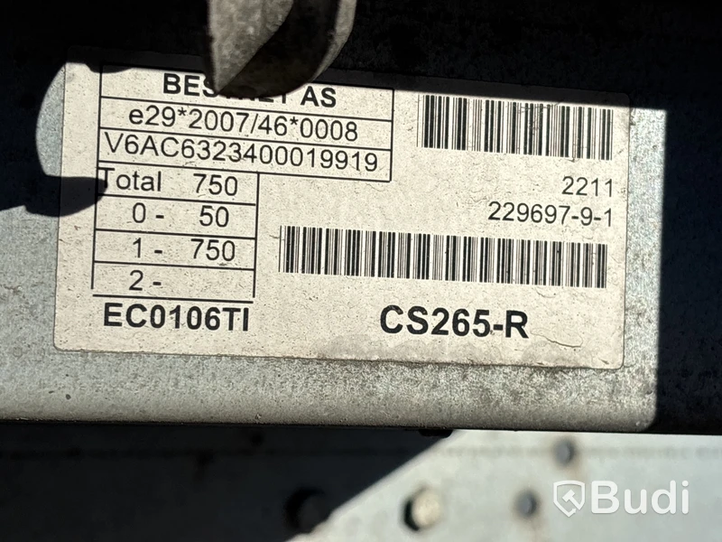 Obromsad släpvagn Tiki CS265-R  | 750 kg | 2021