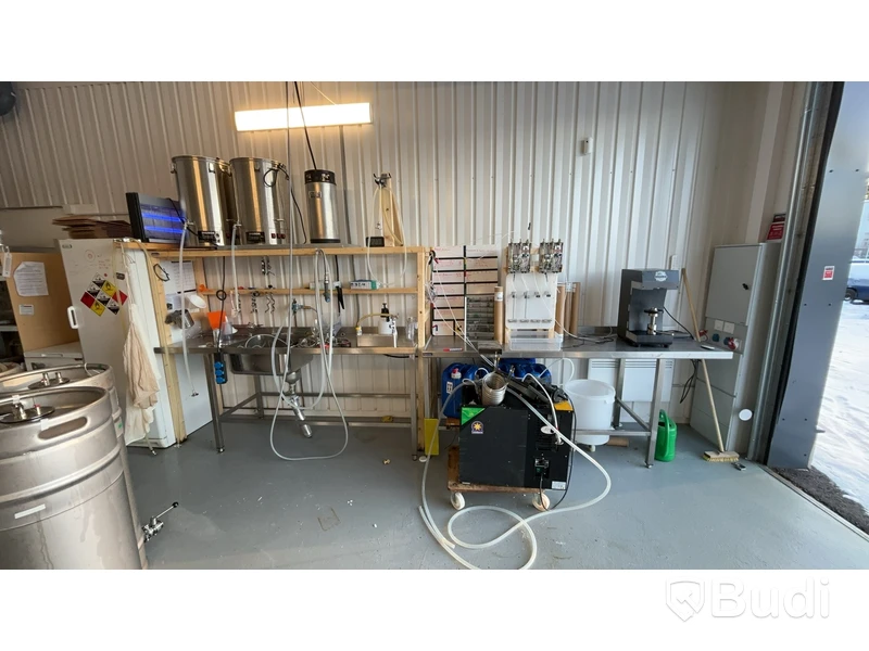 Komplett anläggning för ölbryggeri