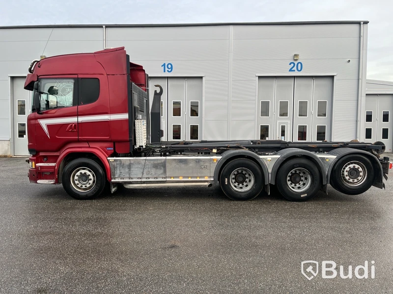 Lastväxlare Scania R520 V8 Tridem med laxå snabbfästen och plogutrustning  -2017