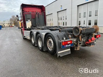 Lastväxlare Scania R520 V8 Tridem med laxå snabbfästen och plogutrustning  -2017