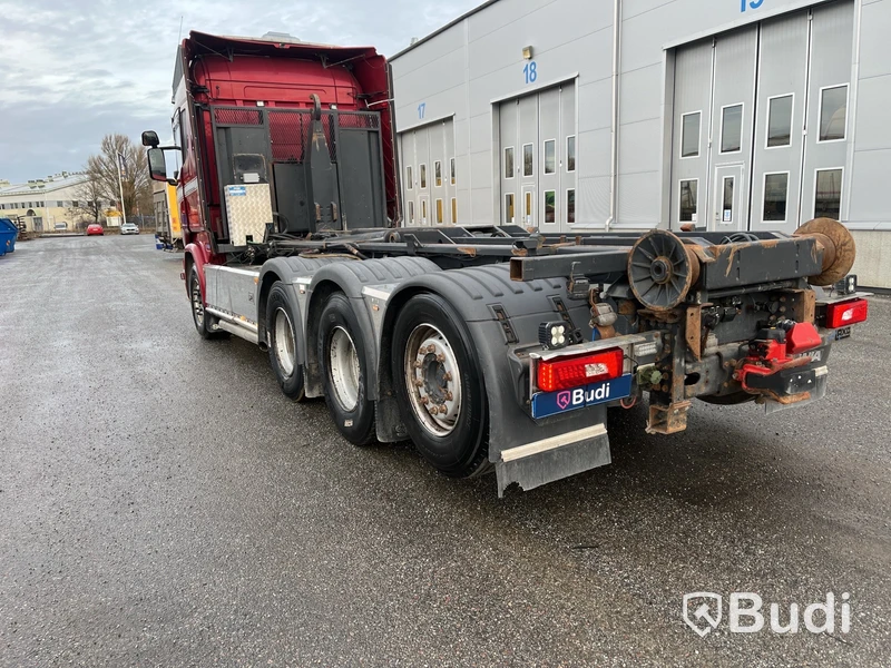 Lastväxlare Scania R520 V8 Tridem med laxå snabbfästen och plogutrustning  -2017