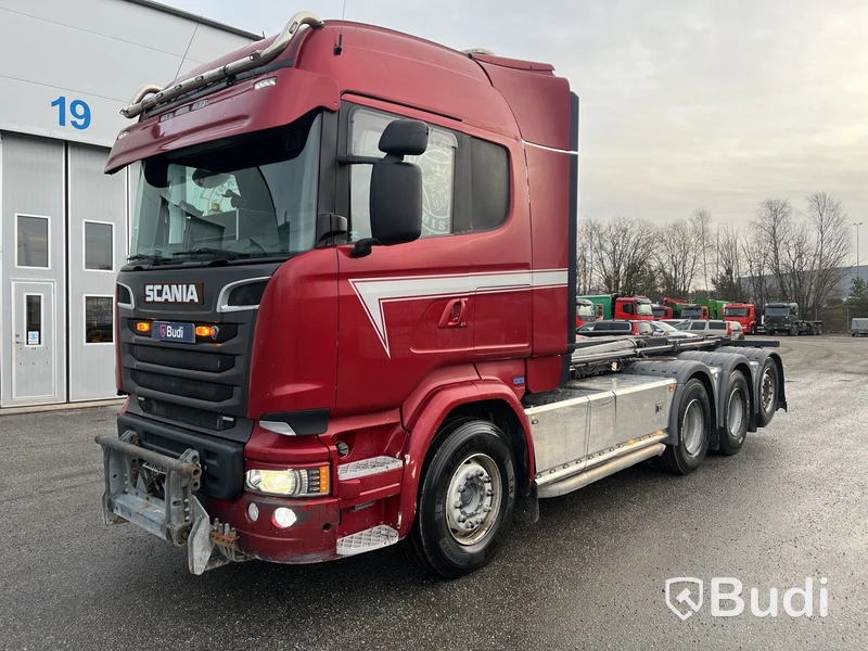 Lastväxlare Scania R520 V8 Tridem med laxå snabbfästen och plogutrustning  -2017