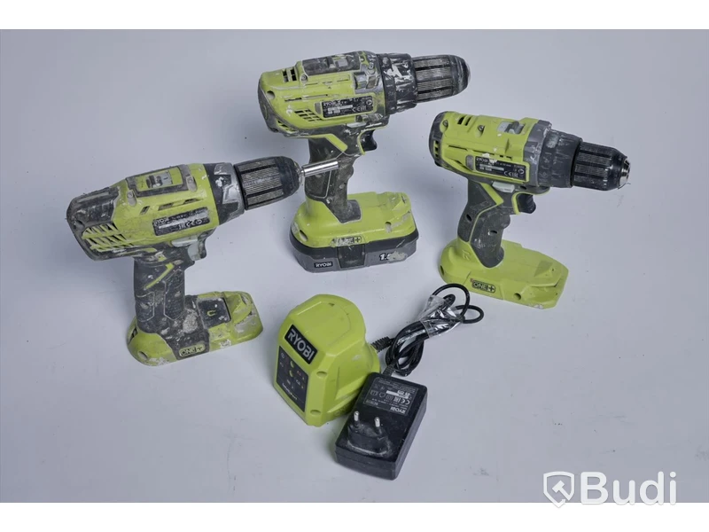 3st Ryobi Borr/skruvdragare med batteri och laddare