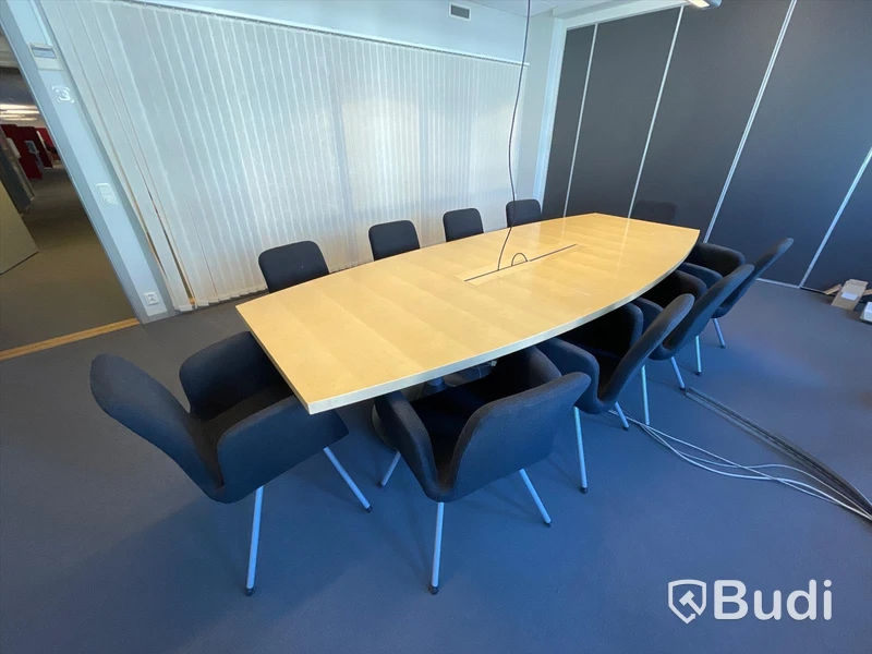 Konferensbord Klaessons och 10st stolar IKEA (Mått 290 x 120 cm)