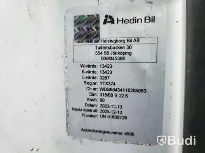 Betongbil MERCEDES BENZ 963 -2017