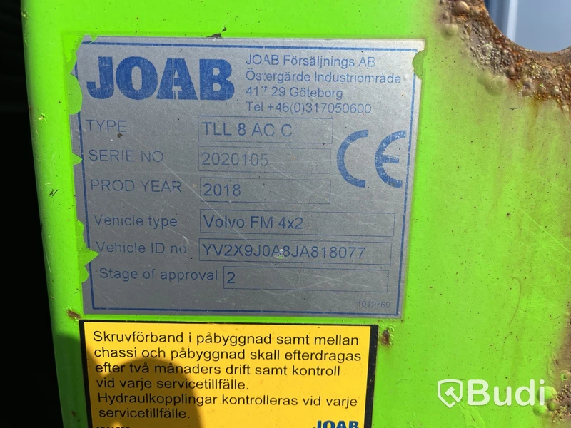 Liftdumper Volvo FM 330 -2017 | I-Shift | Joab TLL 8 AC -