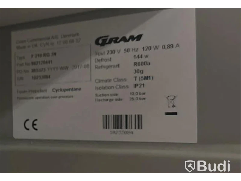 Mjukglassmaskin OneShot och frys Gram, halvhöjd, nypris tillsammans ca 39 000 kr ex moms