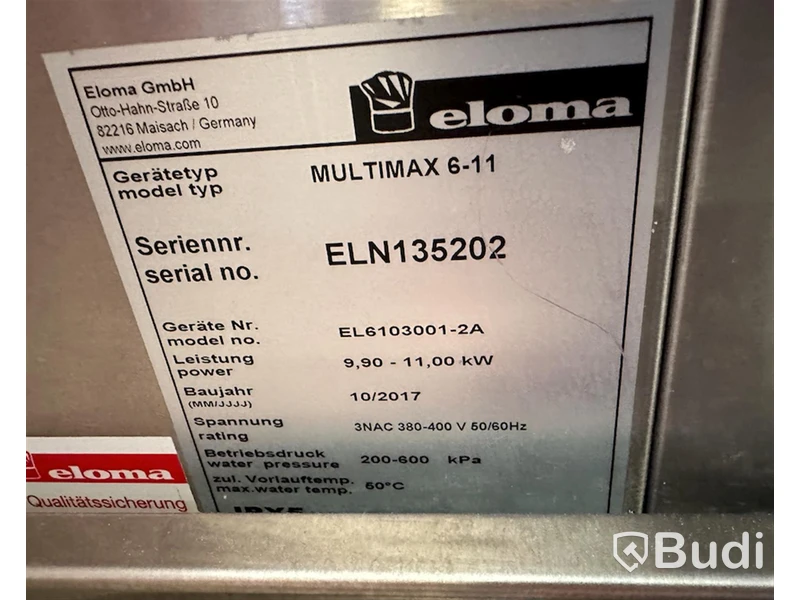 1 st ugn Eloma Multimax med underhylla