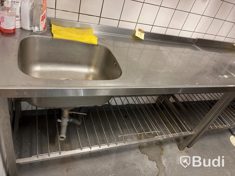 Diskbänk i rostfritt