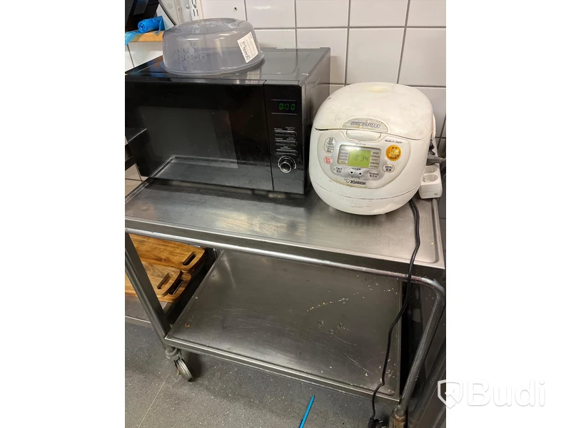Rostfri rullvagn, micro, och riskokare