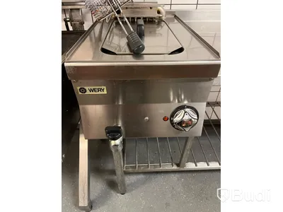 Rostfri arbetsbänk med fritös