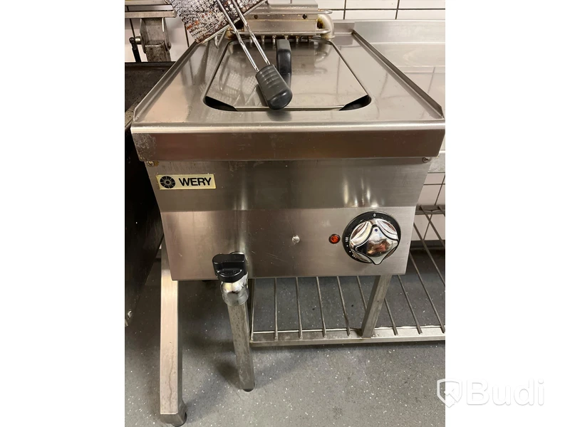Rostfri arbetsbänk med fritös