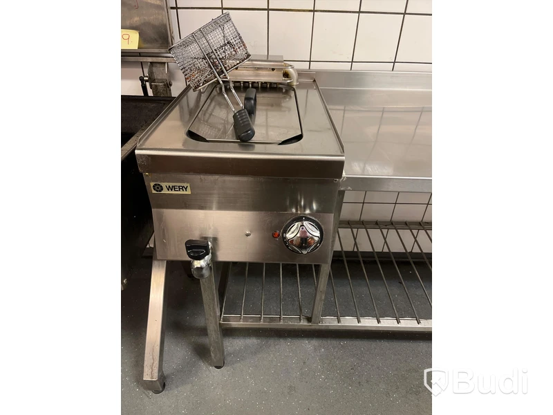 Rostfri arbetsbänk med fritös