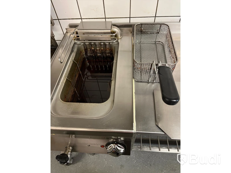 Rostfri arbetsbänk med fritös