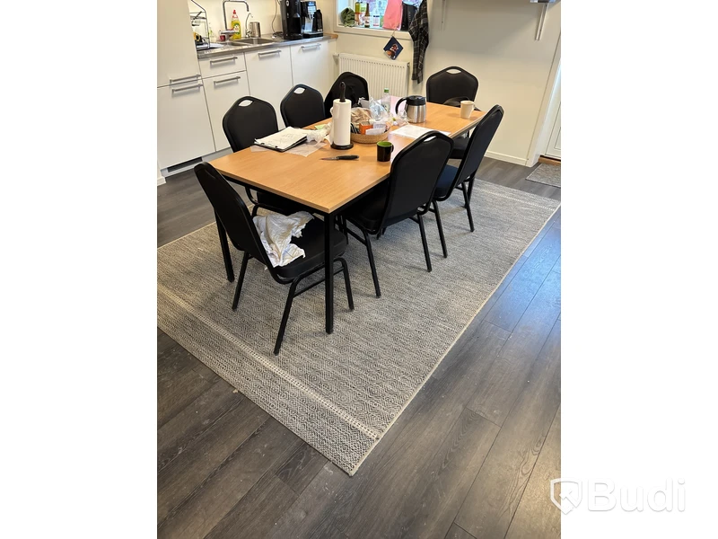 Matbord inkl. stolar och matta