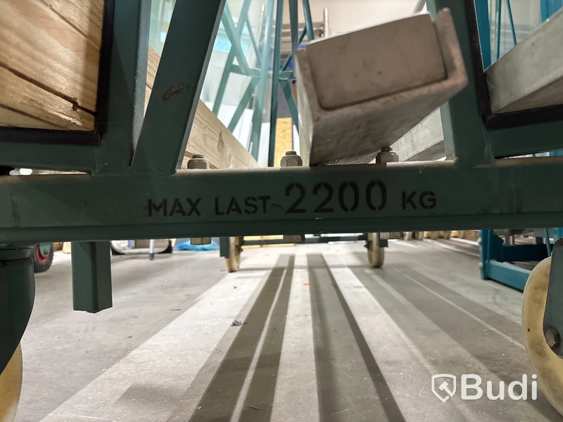 Glasvagn dubbelsidig, max last 2200 kg