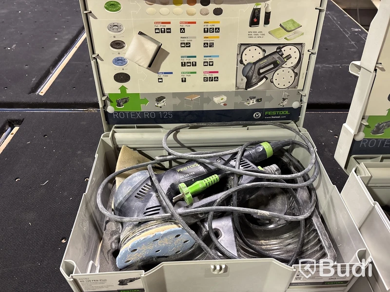 Parti med diverse slipverktyg, Festool